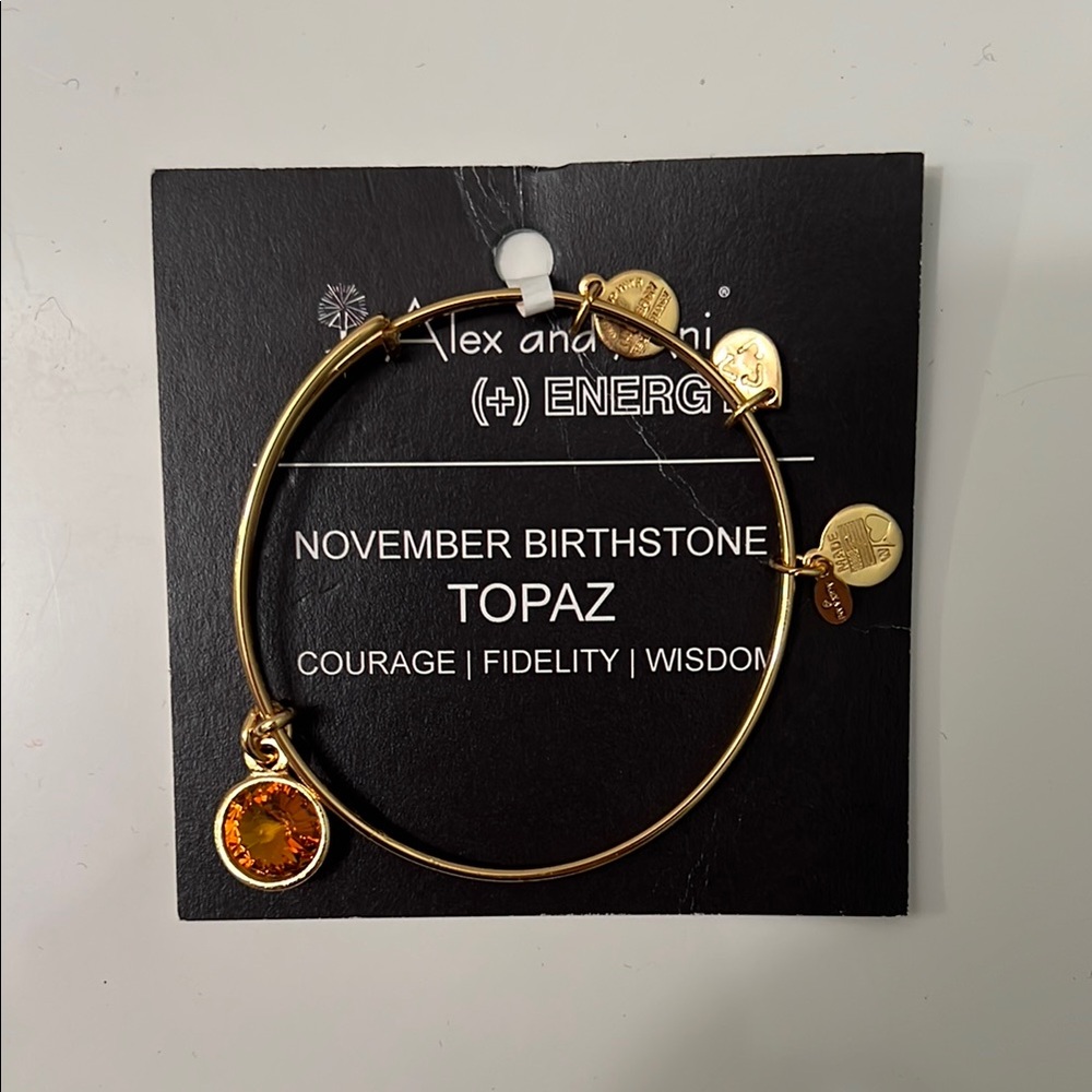 Alex and Ani Gold November Birthstone Bangle